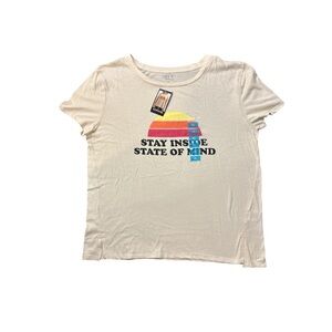 Freeze New York NEW Graphic T-shirt Washed Ivory XL “Stay inside State of Mind”
